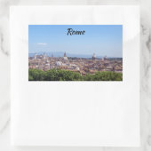 Panoramaaussicht auf Rom vom Castel Sant'Angelo Rechteckiger Aufkleber (Tasche)