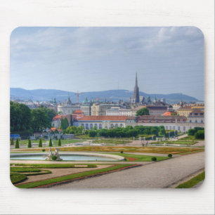 Panoramaaussicht auf Wien Österreich von Belvedere Mousepad