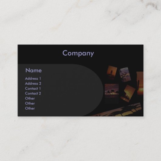 Panoramaaussicht bei Sonnenuntergang Visitenkarte (Vorderseite)