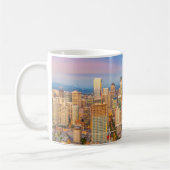 Panoramaaussicht Downtown Seattle Skyline Kaffeetasse (Links)