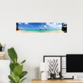 Panoramaaussicht Lanikai Poster (Heimbüro)
