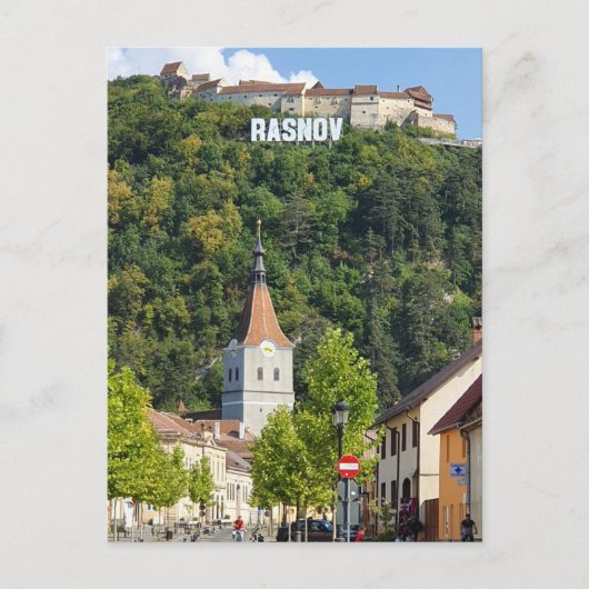 Panoramaaussicht Rasnov Postkarte (Vorderseite)
