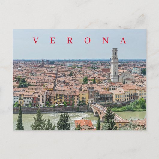 Panoramaaussicht Verona Postkarte (Vorderseite)