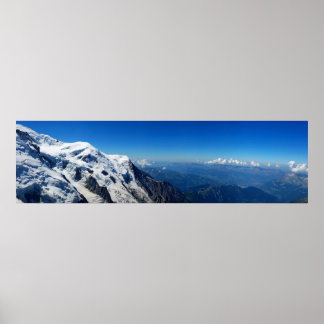 Panoramaaussicht vom Mont Blanc Poster