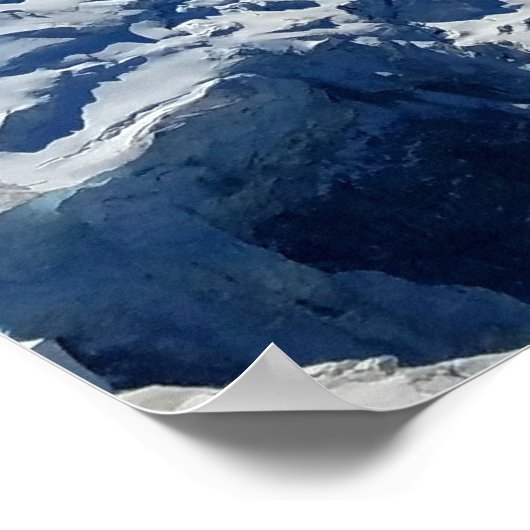 Panoramaaussicht vom Mont Blanc Poster (Ecke)