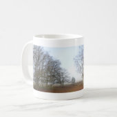 Panoramabaume in Nebelwald-Tasse Kaffeetasse (Vorderseite Links)