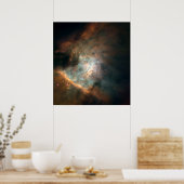 Panoramabild des Zentrums des Orionnebels Poster (Küche)