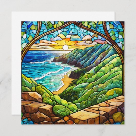 Panoramablick auf das tropische Buntglas (Vorne/Hinten)