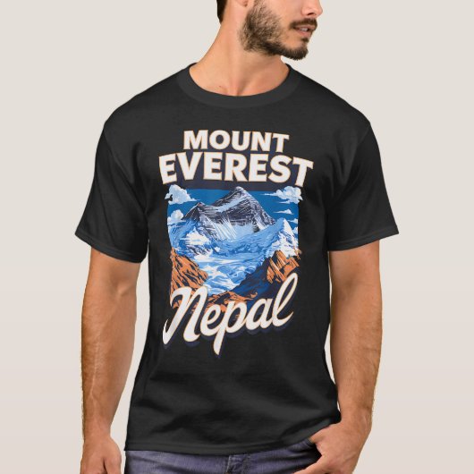 Panoramablick auf den Mount Everest T-Shirt (Vorderseite)