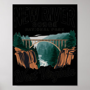 Panoramablick auf den New River Gorge Nationalpark Poster