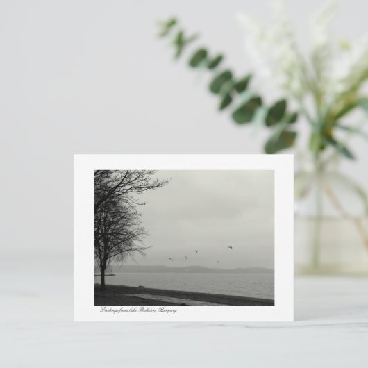 Panoramablick auf den Plattensee Postkarte (Stehend Vorderseite)