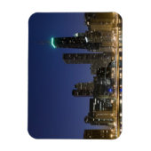 Panoramablick auf den See von Chicago bei Dämmerun Magnet (Vertikal)