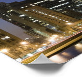 Panoramablick auf den See von Chicago bei Dämmerun Poster (Ecke)