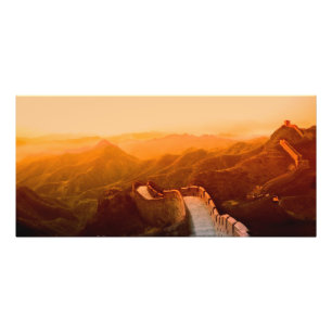 Panoramablick auf die Chinesische Mauer, China Fotodruck