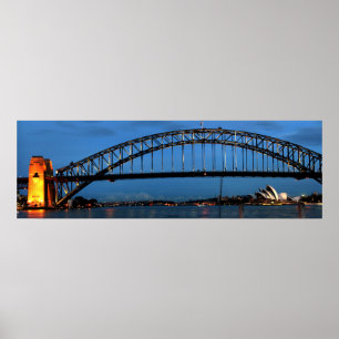 Panoramablick auf die Hafenstraße von Sydney Poster