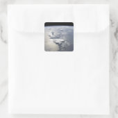 Panoramablick auf die Insel Hispaniola Quadratischer Aufkleber (Tasche)