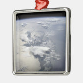 Panoramablick auf die Insel Hispaniola Silbernes Ornament (Links)