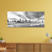 Panoramablick auf die Skyline von Chicago im Winte Leinwanddruck (Insitu (Wohnzimmer))