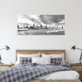 Panoramablick auf die Skyline von Chicago im Winte Leinwanddruck (Insitu (Schlafzimmer))