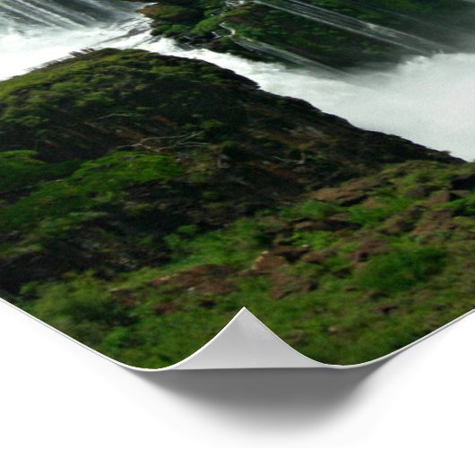 Panoramablick auf die Wasserfälle von Iguazu Poster (Ecke)