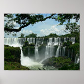 Panoramablick auf die Wasserfälle von Iguazu Poster (Vorne)