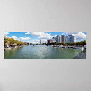 Panoramablick auf Front de Seine - Paris, Frankrei Poster