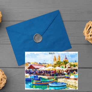 Panoramablick auf Malta Postkarte