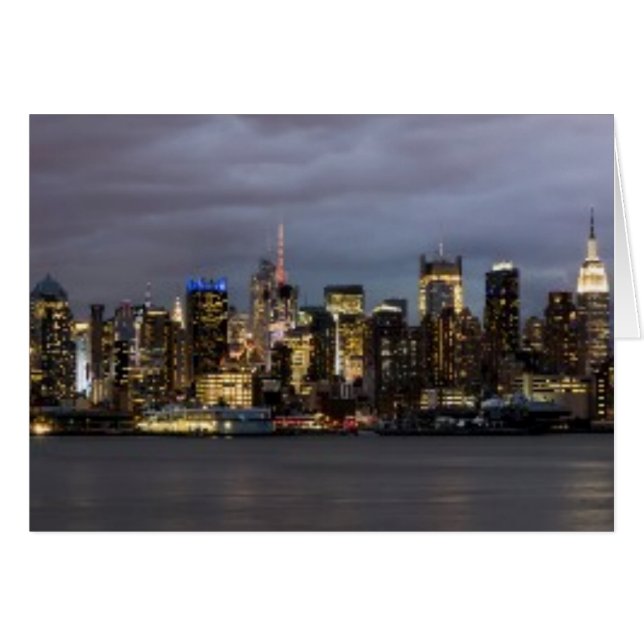 Panoramablick auf Manhattan im frühen Abend (Vorderseite (Horizontal))