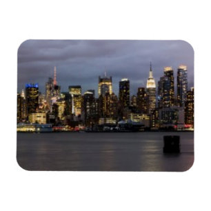 Panoramablick auf Manhattan im frühen Abend Magnet