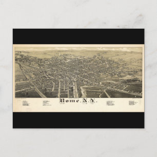 Panoramablick auf Rome New York (1886) Postkarte