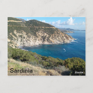 Panoramablick auf Sardinien Postkarte