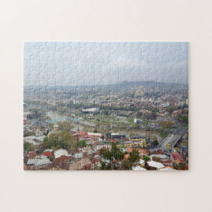 Panoramablick auf Tiflis die Hauptstadt Georgiens Puzzle