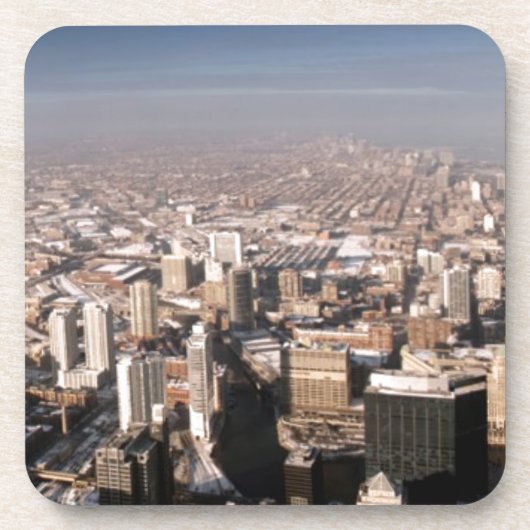 Panoramablick der Stadt Untersetzer (Vorderseite)