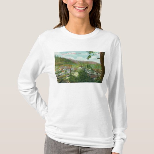 Panoramablick des CityDunsmuir, CA T-Shirt (Vorderseite)