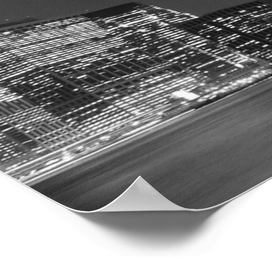 Panoramablick Schwarz-weiß New York City Skyline Poster (Ecke)