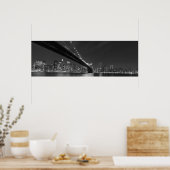 Panoramablick Schwarz-weiß New York City Skyline Poster (Küche)