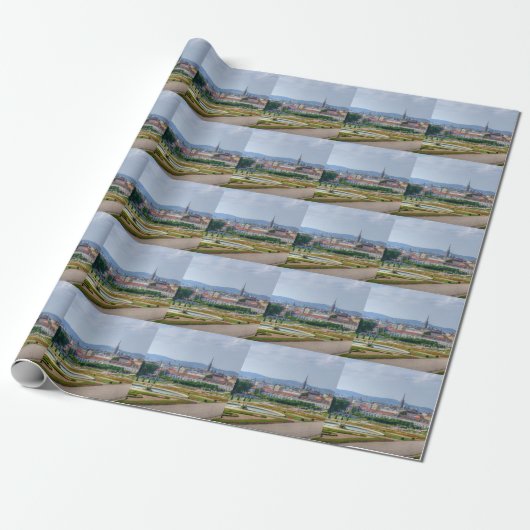 Panoramablick über Wien Österreich vom Belvedere Geschenkpapier (Ungerollt)