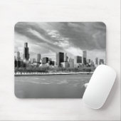 Panoramablick von Chicago-Skylinen im Winter Mousepad (Mit Mouse)