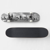 Panoramablick von Chicago-Skylinen im Winter Skateboard (Horizontal)