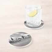 Panoramablick von Chicago-Skylinen im Winter Untersetzer (Seite)