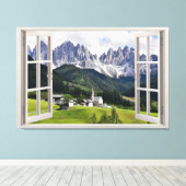 Panoramablick von Ihrer Zuhause aus auf die Berge Leinwanddruck (Insitu (Holzboden))