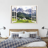 Panoramablick von Ihrer Zuhause aus auf die Berge Leinwanddruck (Insitu (Schlafzimmer))