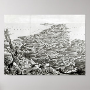 Panoramablick von Indien Poster