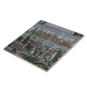 Panoramablick von Konstantinopele, spät 18. centur Fliese (Seite)