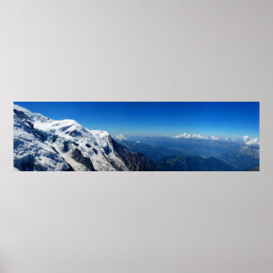 Panoramablick von Mont Blanc Poster