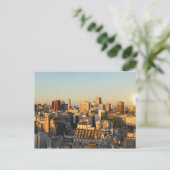 Panoramablick von Stadtbild an der Dämmerung Postkarte (Stehend Vorderseite)