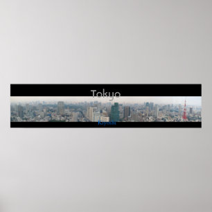 Panoramablick von Tokyo Poster