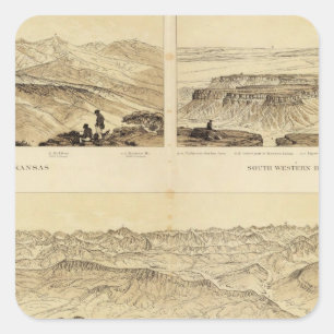 Panoramablicke Quadratischer Aufkleber