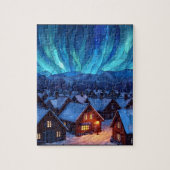Panoramabuntglas Winterdorf Puzzle (Vertikal)