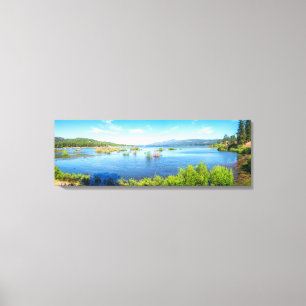 Panoramadruck Bergsee   Malerische Naturkunst Leinwanddruck